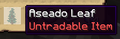 Aseado Leaf in the inventory